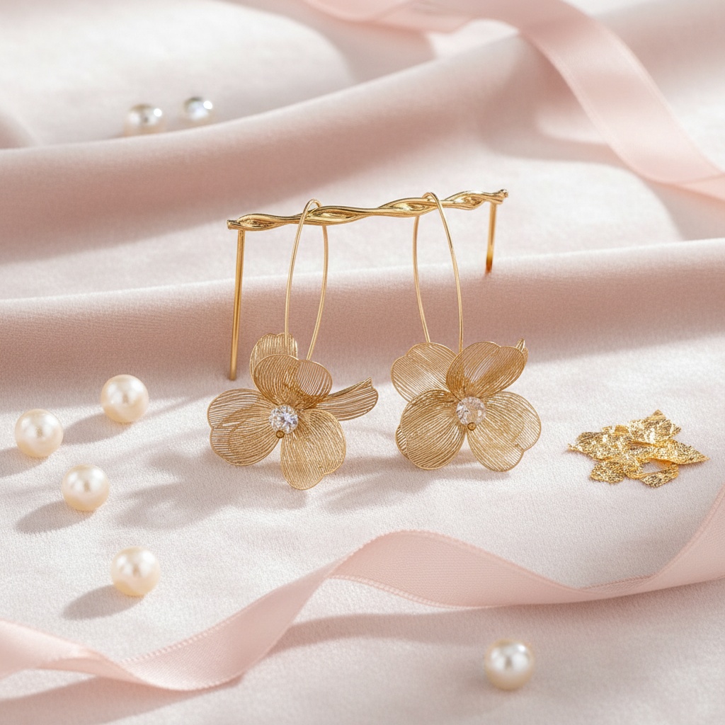 Women's Hollow Three-Dimensional Petal Earrings — Everyday Elegance